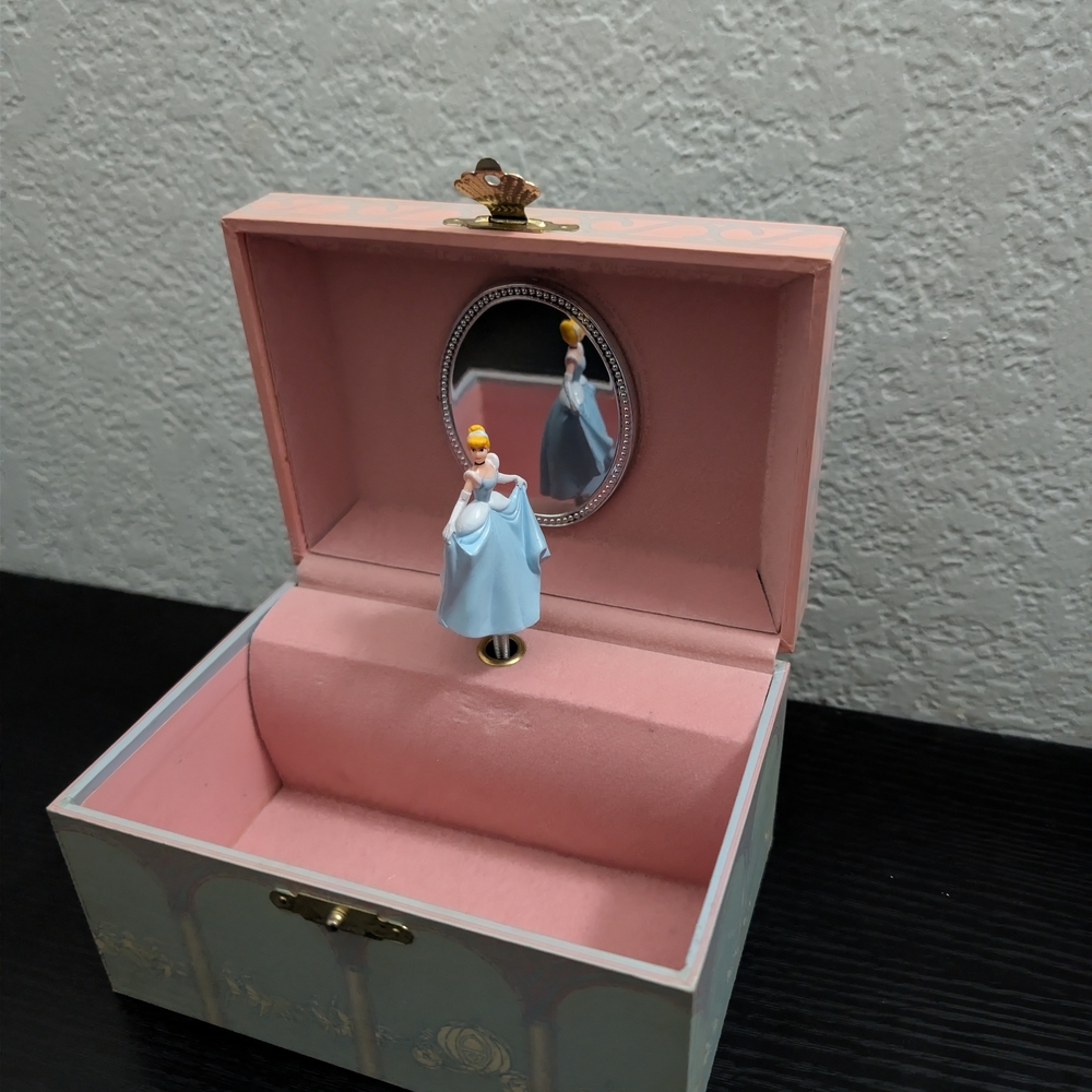 Disney Pink and Blue Cinderella Jewelry Box